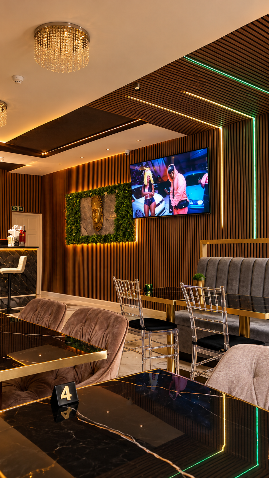 Tropicana Lounge Interior & Chandelier